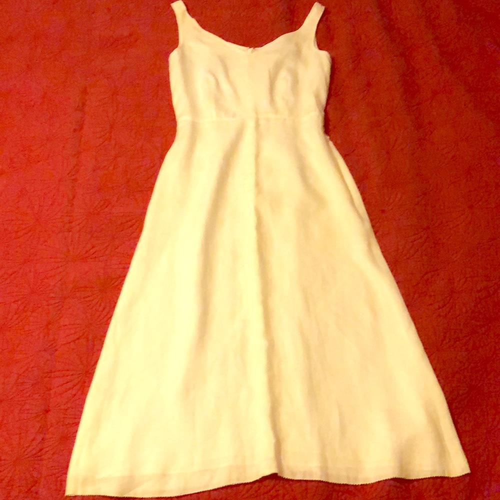 White linen dress